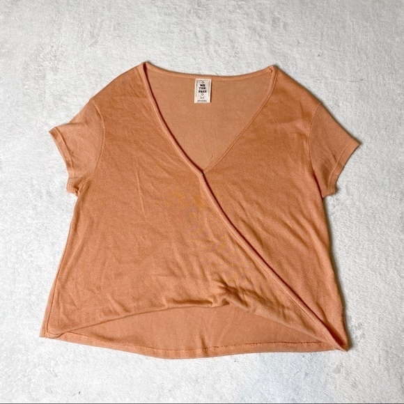 Free People We The Free coral hoffman surplice drape blouse size xs - Picture 2 of 6